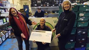 Mechline staff volunteer to help out at the local food bank